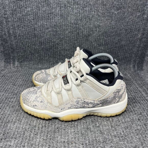Nike Air Jordan 11 Low Retro Snakeskin Light Bone Women’s 8.5 (7Y) CD6847-002 - Picture 3 of 9